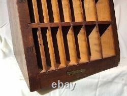 SALE 20% OFF Antique Letterpress Printer's Oak Triangle Cabinet 10x10.5x31