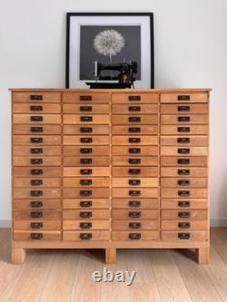 SALE Antique 1890s Oak Apothecary Cabinet, Tin Drawer Chest, Storage Cabinet