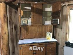 SALE! Antique Oak Hoosier Cabinet With Flour Sifter