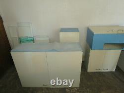 ST CHARLES Vintage Kitchen Metal Cabinets with Corian Center Island Large Lot