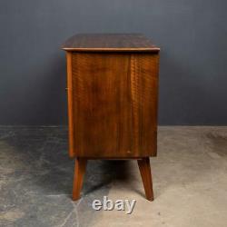 STYLISH 20thC ZEBRA WOOD SIDEBOARD BY MORRIS OF GLASGOW c. 1950