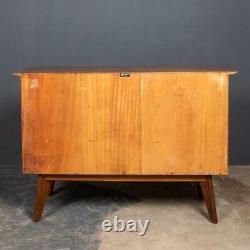 STYLISH 20thC ZEBRA WOOD SIDEBOARD BY MORRIS OF GLASGOW c. 1950