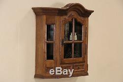 Scandinavian Oak 1920's Hanging or Countertop Cupboard Display Cabinet