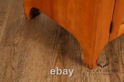 Shaker Shoppe Cherry Stepback Cupboard With Glass Door Hutch