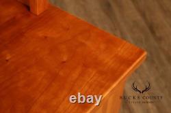 Shaker Shoppe Cherry Stepback Cupboard With Glass Door Hutch