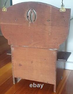 Shapland & Petter of Barnstaple ARTS & CRAFTS Smoking & Pipe Wall Cabinet