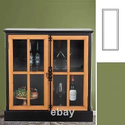 Sideboard Buffet Cabinet with Glass Door Display Cabinet Accent Storage Cabinet