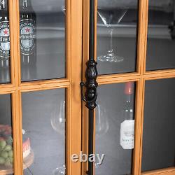 Sideboard Buffet Cabinet with Glass Door Display Cabinet Accent Storage Cabinet