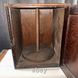 Small 17x13x13 Primitive Rustic Cabinet with Lazy Susan Spice Rack Pantry Country