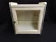 Small Antique Medicine Cabinet Cupboard Glass Shelf Chrome Trim Bathroom 3319-14