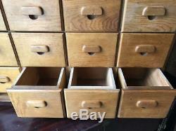 Small Antique Multi Drawer Cabinet, Counter Top Apothecary Cabinet, Nail Bin