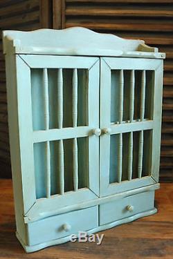 Small Old Wall Cabinet Cupboard Hanging Cabinet in Wood