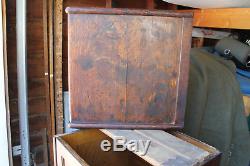 Small Sz Vintage Globe Wernicke Stacking File Cabinet Law Office Oak Industrial