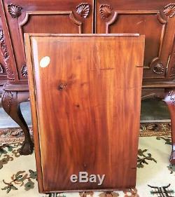 Solid Mahogany Breakfront Chippendale China Hutch Bookcase