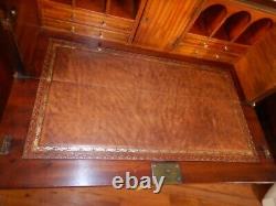 Southampton Mahogany Breakfront Desk & Glass Door Bookcase or China Cabinet