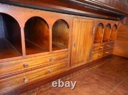 Southampton Mahogany Breakfront Desk & Glass Door Bookcase or China Cabinet