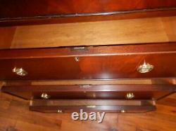 Southampton Mahogany Breakfront Desk & Glass Door Bookcase or China Cabinet