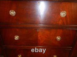 Southampton Mahogany Breakfront Desk & Glass Door Bookcase or China Cabinet