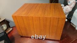 Specimen TEAK Apothecary Cabinet Hardware parts Dental 2 Drawers, Wood MCM