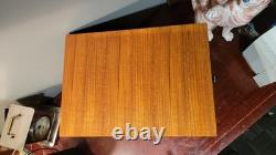 Specimen TEAK Apothecary Cabinet Hardware parts Dental 2 Drawers, Wood MCM