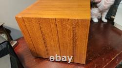 Specimen TEAK Apothecary Cabinet Hardware parts Dental 2 Drawers, Wood MCM