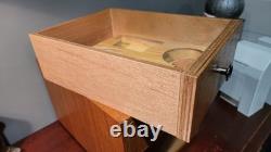 Specimen TEAK Apothecary Cabinet Hardware parts Dental 2 Drawers, Wood MCM