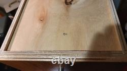 Specimen TEAK Apothecary Cabinet Hardware parts Dental 2 Drawers, Wood MCM