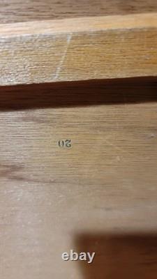 Specimen TEAK Apothecary Cabinet Hardware parts Dental 2 Drawers, Wood MCM