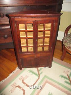 Spectacular! Antique Early American Salesman Sample Walnut Corner Cabinet