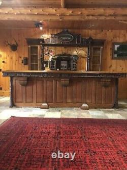 Spectacular Antique (complete) Quarter Sawn Oak Front And Back Bar