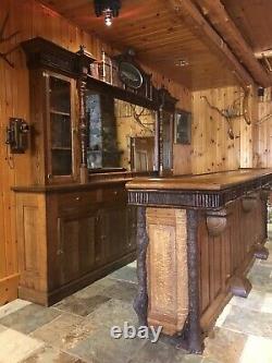 Spectacular Antique (complete) Quarter Sawn Oak Front And Back Bar