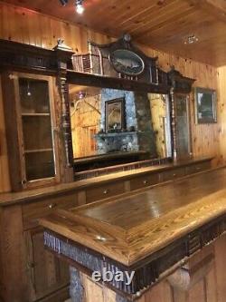 Spectacular Antique (complete) Quarter Sawn Oak Front And Back Bar