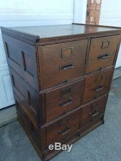 Stacking oak antique file cabinet. Yawman & Erbe Co. Vtg. Early 1900s ORIGINAL