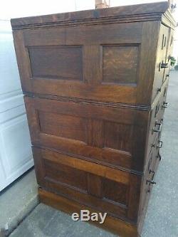 Stacking oak antique file cabinet. Yawman & Erbe Co. Vtg. Early 1900s ORIGINAL