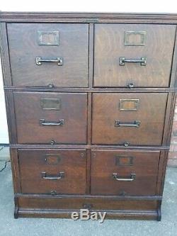 Stacking oak antique file cabinet. Yawman & Erbe Co. Vtg. Early 1900s ORIGINAL