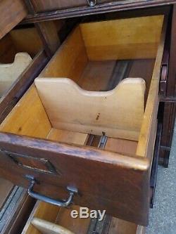 Stacking oak antique file cabinet. Yawman & Erbe Co. Vtg. Early 1900s ORIGINAL