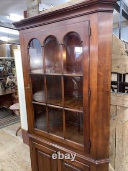 Statton Chippendale Style Solid Cherry Corner Cabinet with Keys