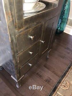 Steel Dental Apothecary Or Medical Cabinet