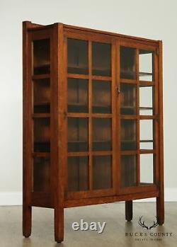 Stickley Brothers Antique Mission Oak 2 Door China Cabinet