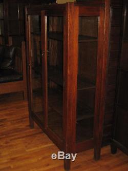 Stickley Brothers Mission Oak 2 Door China Cabinet #8250 Quaint Furniture