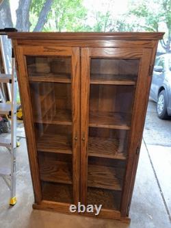 Stunning Antique China Cabinet/Hutch with Glass Doors