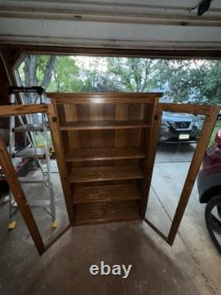 Stunning Antique China Cabinet/Hutch with Glass Doors