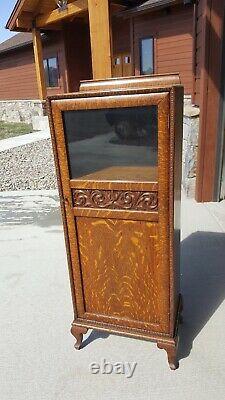 Stunning Antique Oak Display Cabinet Truly One of a Kind