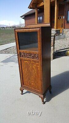 Stunning Antique Oak Display Cabinet Truly One of a Kind