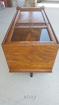 Stunning Antique Oak Display Cabinet Truly One of a Kind