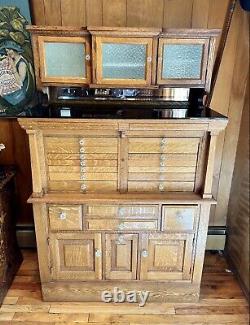 Stunning Antique Quarter Sawn Oak Dental Cabinet Early 1900s