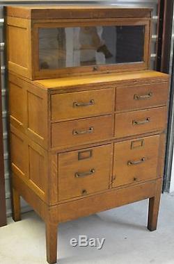 Stunning Globe Wernike Filing Cabinet, Drawers and Glass Book Shelf, RARE PIECE