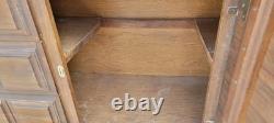 Stunning Vintage 2 pc. Maple China Cabinet Buffet Hutch