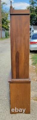 Stunning Vintage 2 pc. Maple China Cabinet Buffet Hutch