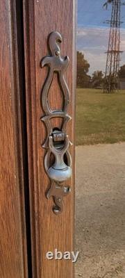 Stunning Vintage 2 pc. Maple China Cabinet Buffet Hutch